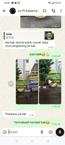 Testimonial Papan Bunga Pernikahan manokwari