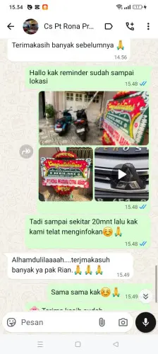 Testimonial Papan Bunga manokwari